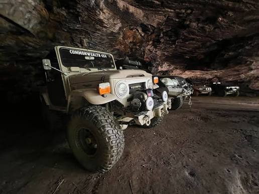 Toyota Land Cruisers exploring scenic off-road trails during the Southern Cruiser Crawl at Hot Springs Off-Road Park in Hot Springs, Arkansas.